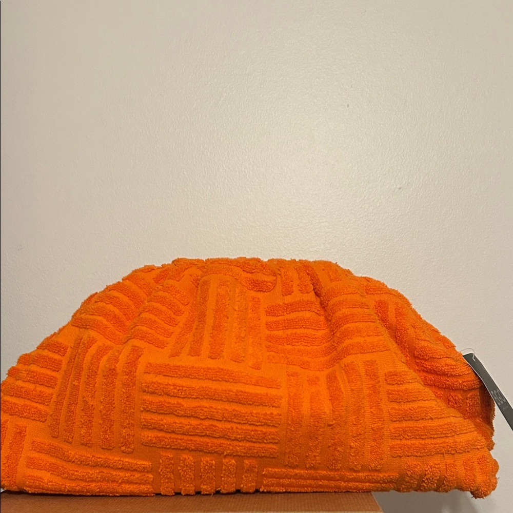 Ego Vibrant Orange Textured Clutch
